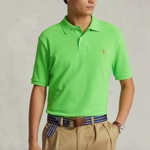 Polo Ralph Lauren Polo Shirt Large Green Logo Short Sleeve Colorful Collared.